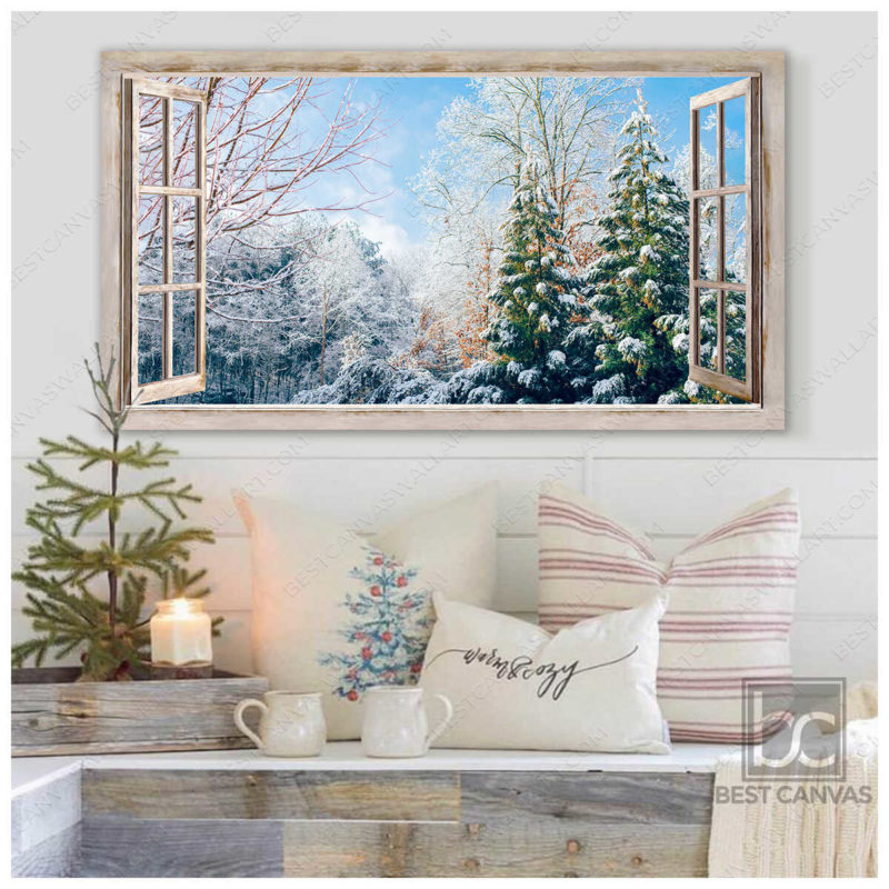 Pine Tree Forest Canvas Wall Art Gorgeous Sunrise Pine Tree Art Through ...