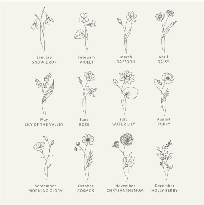 ARIES March And April Birth Flower Birthday Zodiac Gift For Her