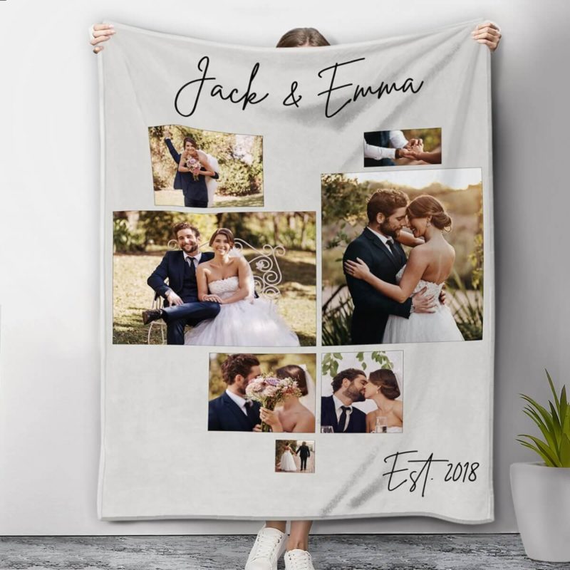 Personalized Wedding Blanket, Wedding Anniversary Blanket, Wedding Blanket Ceremony, Custom