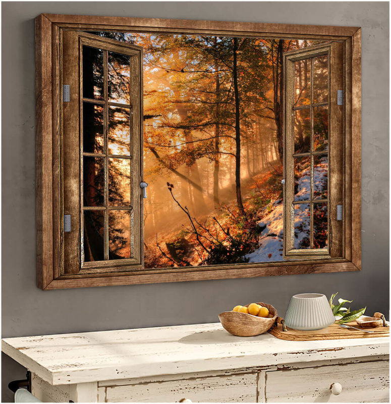Forest Canvas Wall Art, Autumn Landscape Canvas Wall Art, Forest Wall ...