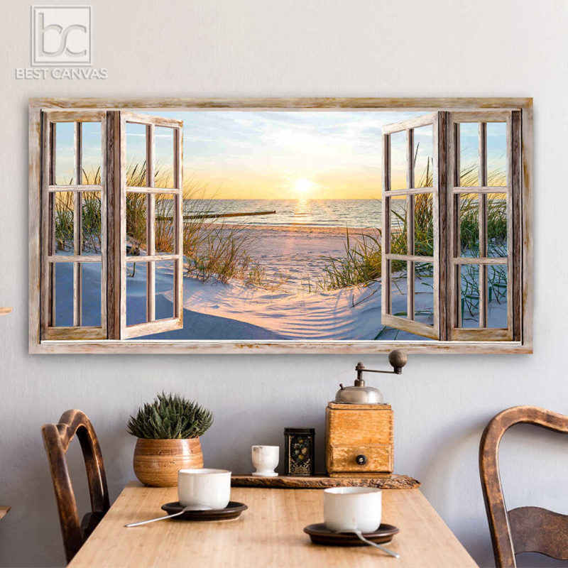 Wall Art Decor For Living Room Canvas Print Home Decor Fake Window
