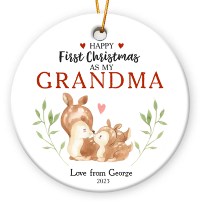 Personalized Keepsake Ornaments First Christmas As Grandma Ornament
