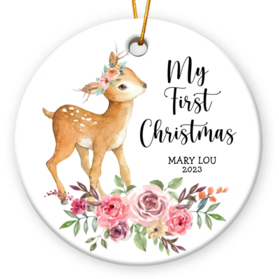 Personalized Christmas Ornaments Custom First Christmas New Parent Gifts Ornament