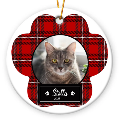 Cat Ornaments Personalized Christmas Ornament With Photo Keepsake Ornament Gifts For Cat Lovers