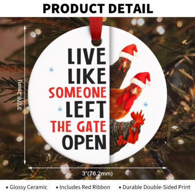 live like someone ceramic ornament