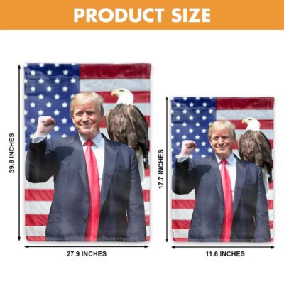 Donald Trump Patriotic American Bald Eagle Yard Signs Garden Flags for Outside 12x18 Double Sided Outdoor House Holiday Decorations
