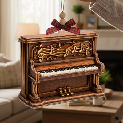 W50-Piano wooden ornament